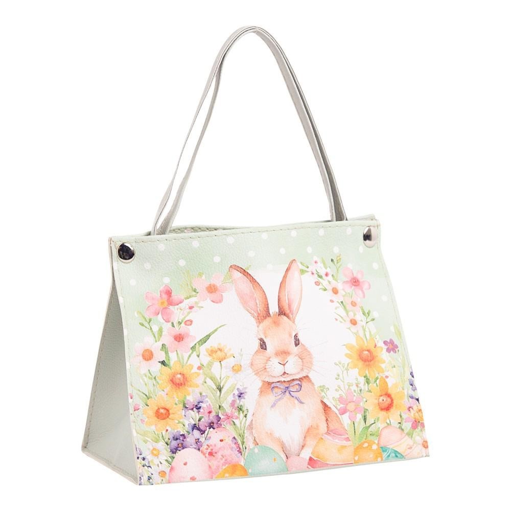 BORSETTA PLASTICA DECORO CONIGLIO CM.19x11x27